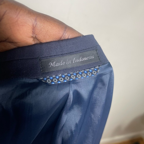 Lauren Ralph Lauren Gold Button Navy Blue  sports Wool Blazer Jacket 48R - Picture 7 of 7